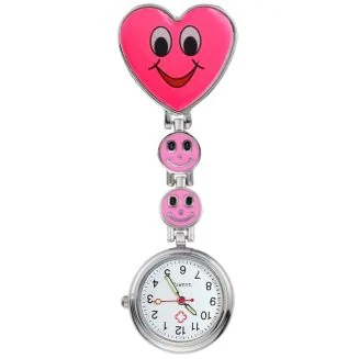 Fako - Verpleegstershorloge - Hart Smile - Roze