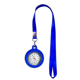 Fako - Verpleegstershorloge Met Keycord - Ketting - 90cm - Blauw
