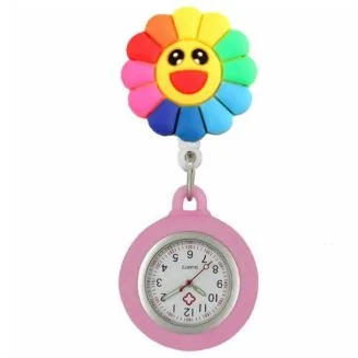 Fako - Verpleegstershorloge - 3D Roller - Bloem Regenboog