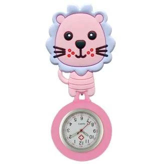Fako® - Verpleegstershorloge - 3D Roller - Leeuw Roze