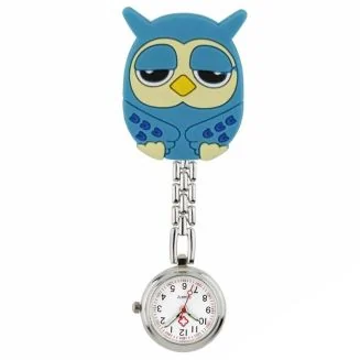 Fako - Verpleegstershorloge - 3D Ketting - Uiltje Blauw