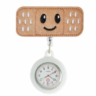 Fako - Verpleegstershorloge - Roller Pleister - Emoji Smile - Wit