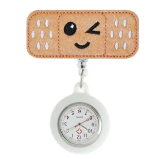 Fako - Verpleegstershorloge - Roller Pleister - Emoji Knipoog - Wit