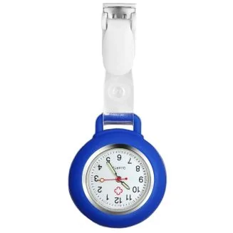 Fako® - Verpleegstershorloge - Clip Hanger - Siliconen - Blauw