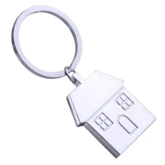 Fako Bijoux - Sleutelhanger - Klein Huisje - Zilverkleurig