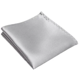 Fako Fashion - Pochette - Pochet - Satijn - 22x22cm - Grijs