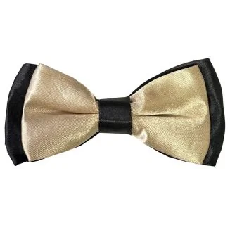 Fako Fashion - Kinder Vlinderstrik - Vlinderdas - Duo Tone - 10cm - Beige