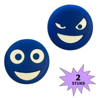 Fako Bijoux - Tennisdemper - Emoji - Tweezijdig - Blauw - 2 Stuks
