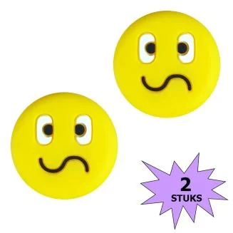 Fako Bijoux - Tennisdemper - Emoji - Wacky - 2 Stuks