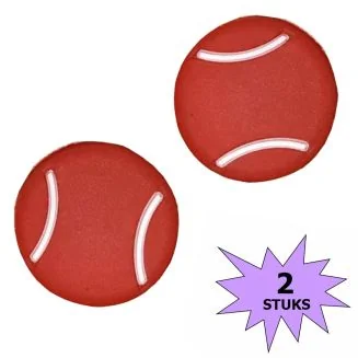 Fako Bijoux - Tennisdemper - Tennisbal - Rood - 2 Stuks