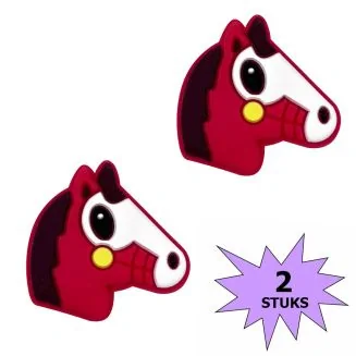 Fako Bijoux - Tennisdemper - Paard - Rood - 2 Stuks