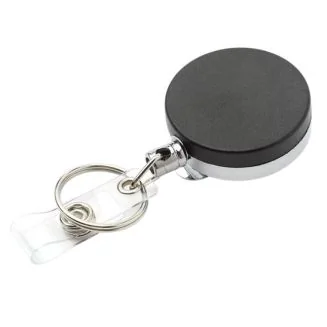 Fako Bijoux - Uittrekbare Sleutelhanger Met Koord - Skipashouder - Staaldraad - Ø 40mm