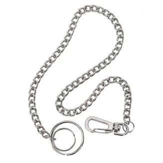 Fako Bijoux - Sleutelketting - Broekketting - Portemonnee Ketting - 38cm - Zilverkleurig