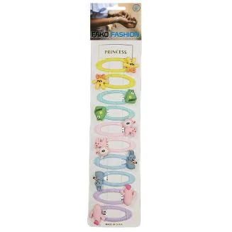 Fako Fashion - 10 Haarspeldjes Op Kaart - Haarclips Voor Meisjes - 10 Stuks - Funny - Mix