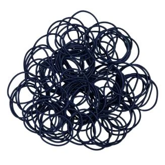 Fako Fashion - Haarelastiekjes - Ø 45mm - 2mm Dik - 100 Stuks - Donkerblauw