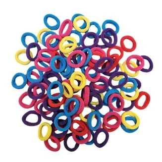 Fako Fashion - Haarelastiekjes Soft - Ø 23mm - 5mm Dik - 100 Stuks - Classic Mix