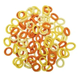 Fako Fashion - Haarelastiekjes Soft - Ø 23mm - 5mm Dik - 100 Stuks - Geel Mix
