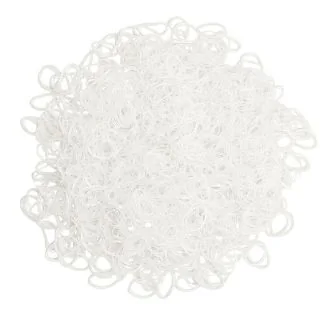 Fako Fashion - 1000x Transparante Mini Elastiekjes - Meisjes - Baby - Kinderen - Haar Elastiekjes - Elastiek - Extra Sterk - 1000 Stuks