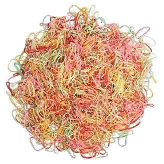 Fako Fashion - 1000x Gekleurde Mini Elastiekjes - Meisjes - Baby - Kinderen - Haar Elastiekjes - Elastiek - Extra Sterk - Summer Mix - 1000 Stuks