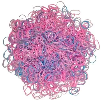 Fako Fashion - 1000x Gekleurde Mini Elastiekjes - Meisjes - Baby - Kinderen - Haar Elastiekjes - Elastiek - Extra Sterk - Fluor Mix - 1000 Stuks