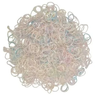 Fako Fashion - 1000x Gekleurde Mini Elastiekjes - Meisjes - Baby - Kinderen - Haar Elastiekjes - Elastiek - Extra Sterk - Transparant Mix - 1000 Stuks