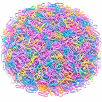 Fako Fashion - 500x Gekleurde Maxi Elastiekjes Neon - Meisjes - Baby - Kinderen - Haar Elastiekjes - Elastiek - Extra Sterk - Neon Mix - 2.5 cm - 500 Stuks