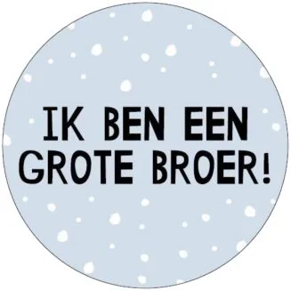 60x Sticker Ik Ben Een Grote Broer - Blauw - Babyshower - Zwangerschap - Geboorte - Jongen - Zoon - Kraamfeest - Sluitsticker - Feeststicker - Sticker - Trakteren - 40mm - 60 Stuks
