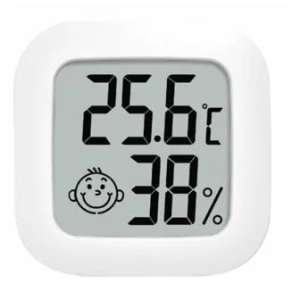 Fako Bijoux - Multifunctionele Hygrometer - Weerstation - Luchtvochtigheidsmeter - Thermometer Voor Binnen - Incl. Batterij & Plakstrip - Wit