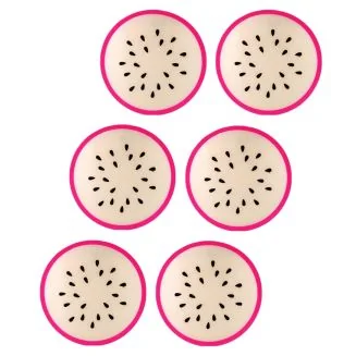 Fako Bijoux - Fruitige Siliconen Onderzetters -  Fruit Collectie - 6 Stuks - 9cm - Passievrucht