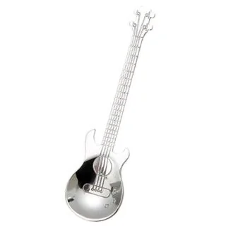 Fako Bijoux - Theelepel / Koffielepel Gitaar - Zilver - 1 Stuk