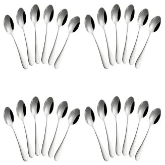 Fako Bijoux - Theelepel / Koffielepel Classic - 12cm - Zilver - 24 Stuks