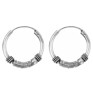 Fako Bijoux - Bali Oorringen - Lamu - 15mm - Zilverkleurig