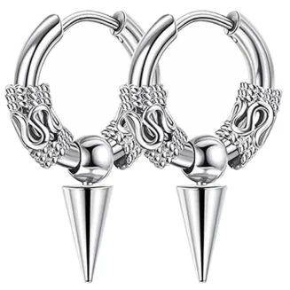 Fako Bijoux - Punk Gothic Oorringen Vintage - Spike - 16mm – Zilverkleurig