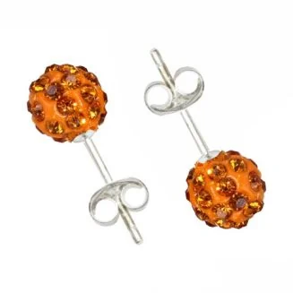 Fako Bijoux - Oorbellen - Disco Dots - Steker - Mini - Oranje