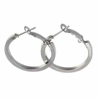 Fako Bijoux - Oorringen - Stainless Steel - 30mm - Zilverkleurig