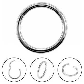 Fako Bijoux - Chirurgisch Stalen Ring Piercing - Diameter 12mm - Dikte 1.2mm - Ringetje geschikt voor Helix, Tragus, Septum, Lip, Neus & Wenkbrauw - Zilverkleurig