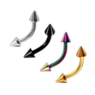 Fako Bijoux - Wenkbrauw Piercing - Spike - 3mm - Set - 4 Stuks