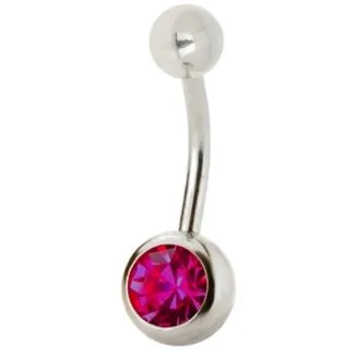Fako Bijoux - Navelpiercing - Classic - Kristal - Fuchsia