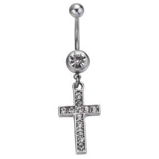 Fako Bijoux - Navelpiercing - Kruis Kristal