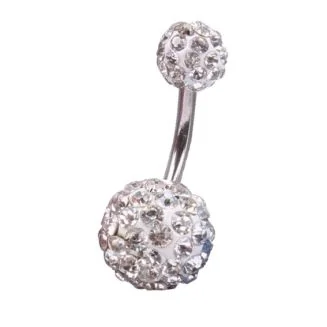 Fako Bijoux - Navelpiercing - Disco Dots Duo - Wit