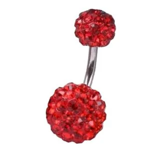 Fako Bijoux - Navelpiercing - Disco Dots Duo - Rood