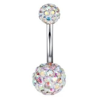 Fako Bijoux - Navelpiercing - Disco Dots Duo - Wit MC