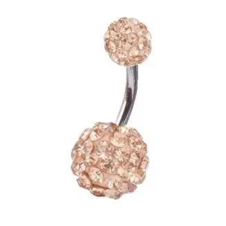 Fako Bijoux - Navelpiercing - Disco Dots Duo - Champagne