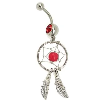 Fako Bijoux - Navelpiercing - Dreamcatcher - Rood