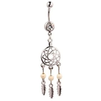 Fako Bijoux - Navelpiercing - Dromenvanger - Wit
