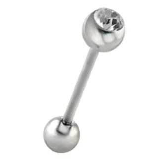 Fako Bijoux - Tongpiercing - Kristal - Wit