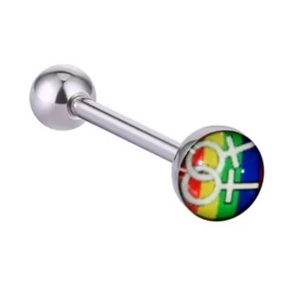 Fako Bijoux - Tongpiercing - Logo - Regenboog Female