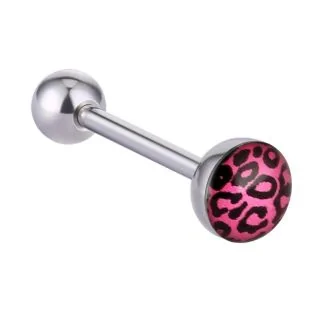 Fako Bijoux - Tongpiercing - Luipaard - 28mm - Rood