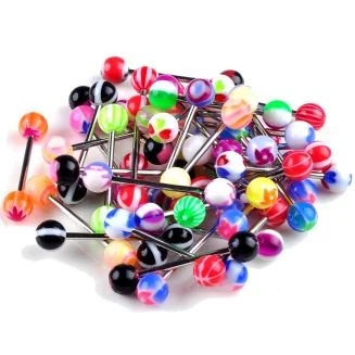 Fako Bijoux - Tongpiercing - Acryl - 10 Stuks