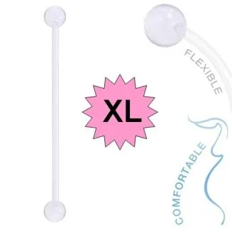 Fako Bijoux - Zwangerschapspiercing - Bioplast Classic - 58mm - Transparant